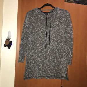 Oversized cowl neck and hooded sweater